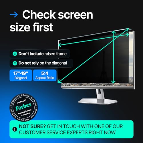 VINTEZ Universal Acrylic 17, 17.1, 18.1, 19 Inch Computer Privacy Screen Filter for Square Computer Monitors - 5:4 Aspect Ratio - 15.3" x 12.6" (390 x 320mm) - Monitor Frame Hanging Type - Image 4