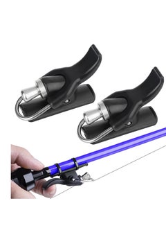 KASTWAVE Sea Fishing Casting Trigger, Cannon Surf Fishing Trigger Aid, Fixed Spool Casting Aid, Thumb Button, Cannon Clip, Bionic Finger for Fishing Finger Protector, Black, 2 Pcs  - Image 1