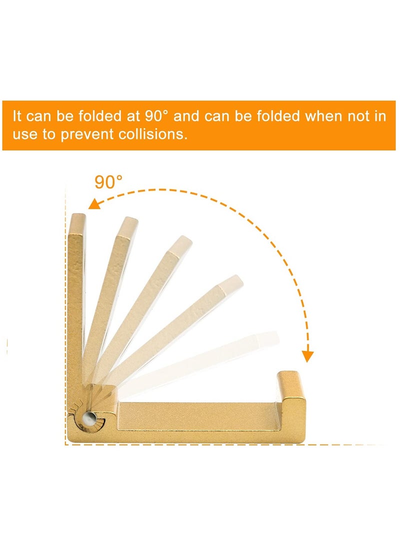 Excefore 5 Pcs Folding Coat Hooks Wall Hooks for Hanging Coat Towel Hooks Hardware Heavy Duty Aluminum Alloy Headphone Holder Hooks No Rust Wall Mounted Bags Fitness Equipment  - Image 4