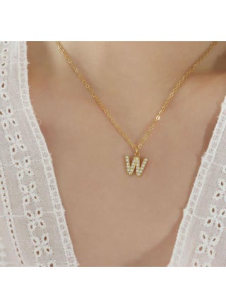 Popular Hot- Flash Zircon Inlaid With 26 English Letters Design Light Luxury Girls Titanium Steel Pendant Necklace Jewelry - pzsku/ZD818F327CBE1EF16D3A7Z/45/1746229197/4ccf8d7d-91fe-4535-bb29-401ad6b568f4