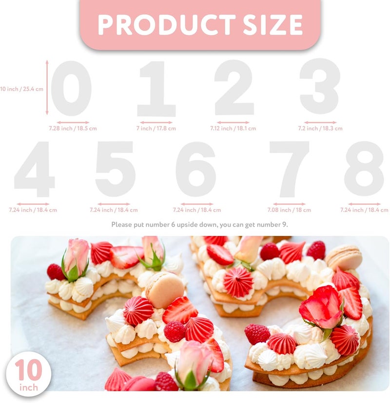 Qualiteia Cake Stencils - Number Templates (10 inch, Number Stencils) - Image 4