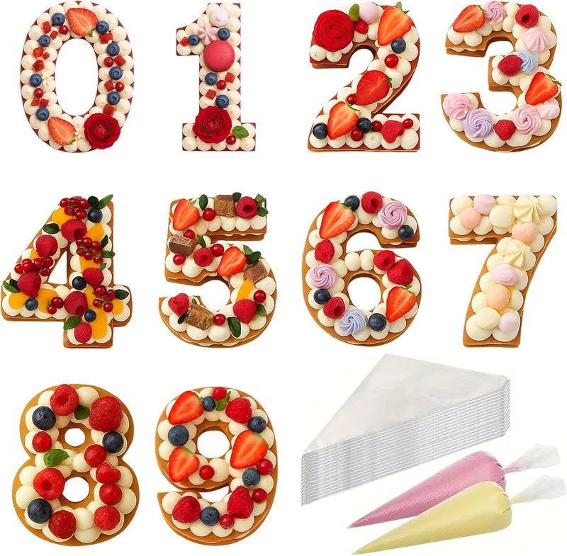 Qualiteia Cake Stencils - Number Templates (10 inch, Number Stencils) - Image 1
