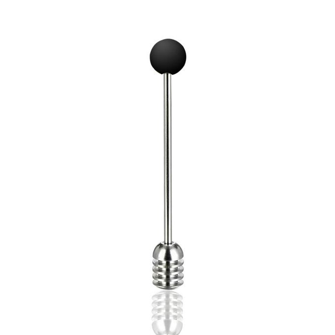 STAINLESS STEEL HONEY DIPPER STICK 63 INCH HONEY WAND SERVER FOR HONEY POT DISPENSE DRIZZLE HONEY WEDDING PARTY FAVORS BABY SHOWER BLACK