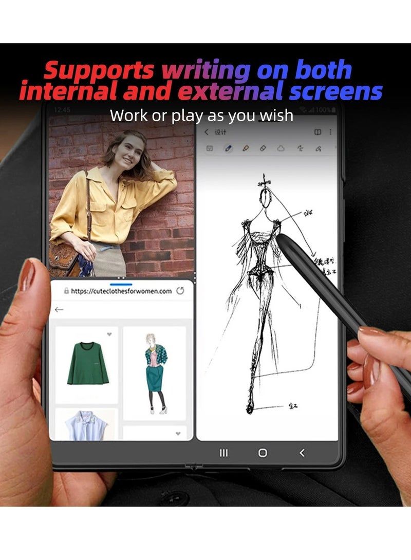 ELTRAZONE Galaxy Z Fold 4 S Pen Fold Edition,S Pen Samsung Z Fold 4,4096 Pressure Levels,Stylus Pen Replacement for Samsung Galaxy Z Fold 4 5G + Tips/Nibs(Black) - Image 4