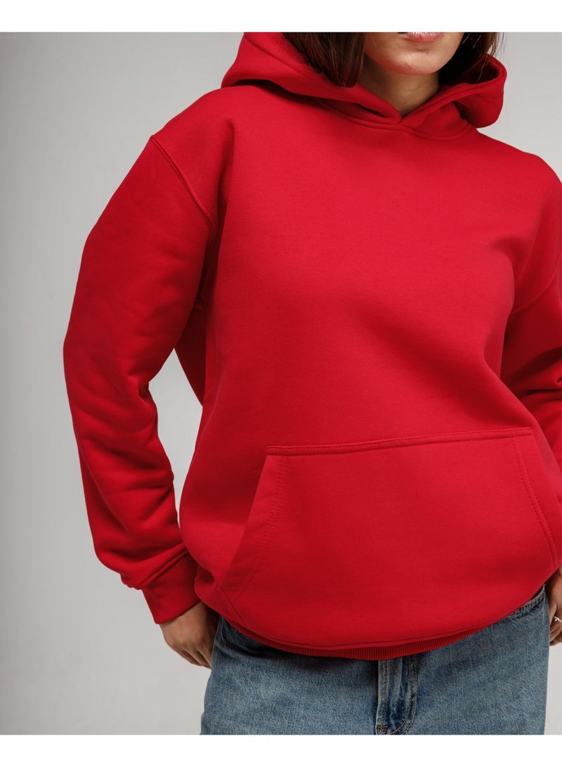 Feathers Women’s Oversized Winter Hoodie 100% Cotton Heavyweight - Image 4