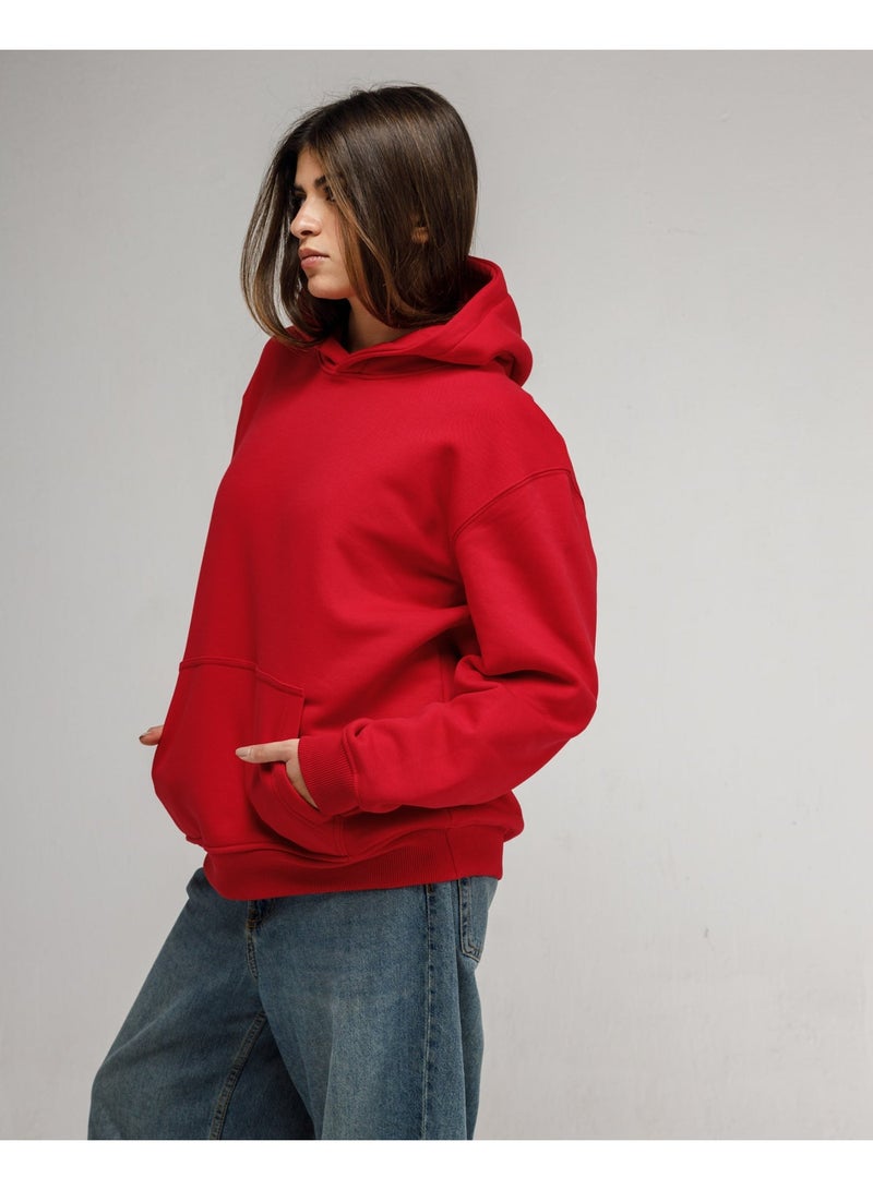 Feathers Women’s Oversized Winter Hoodie 100% Cotton Heavyweight - Image 3