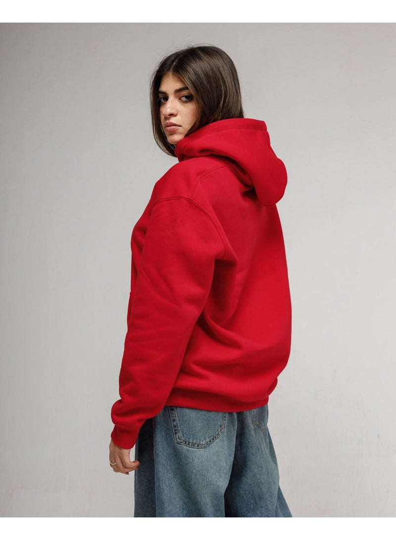 Feathers Women’s Oversized Winter Hoodie 100% Cotton Heavyweight - Image 2