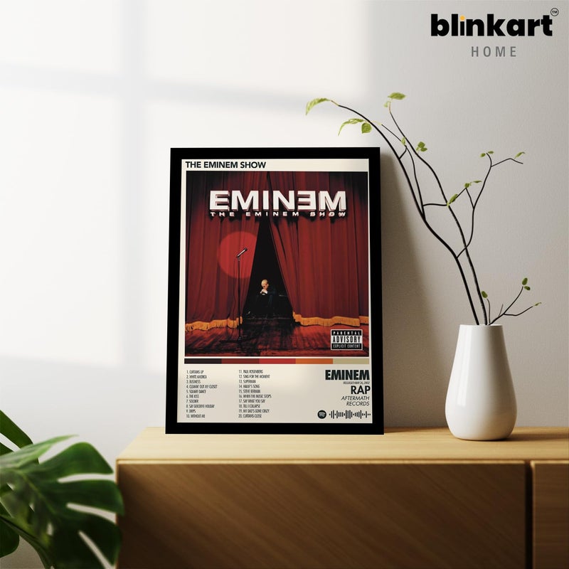 BLINKART BLINKART EminemMurdered By Popular Music Album Songs Hanging Wall ArtWork PhotoFrames 13x10 inch Decor For Home Bedroom Living Room AestheticsSpotify Song Link QR Code With Your Photo Frame  - Image 3