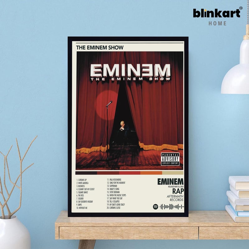 BLINKART BLINKART EminemMurdered By Popular Music Album Songs Hanging Wall ArtWork PhotoFrames 13x10 inch Decor For Home Bedroom Living Room AestheticsSpotify Song Link QR Code With Your Photo Frame  - Image 2