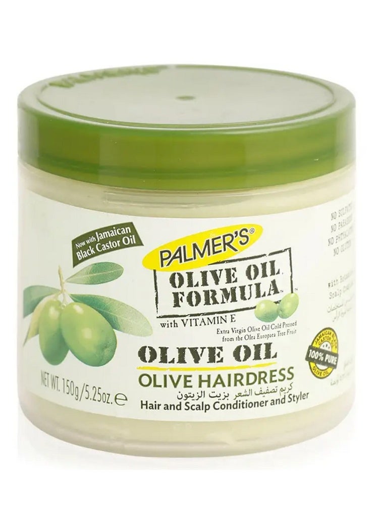 بالمرز كريم تصفيف الشعر بزيت الزيتون مع فيتامين هـ وزيت الخروع الأسود، بلسم ومصفف للشعر وفروة الرأس، 150 غرام - Image 1