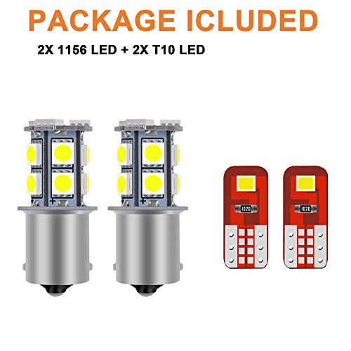 GLOFE 3Pcs White Interior Map Dome Light LED Bulbs Compatible with 1987-1996 Ford F-150 F-250 Bronco - Image 4