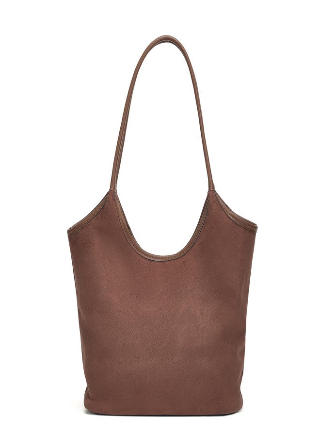 Avilego Vintage French Bow Tote Bag Large Capacity Hobo Bag Shoulder Bag Satchel Purse Chic Underarm Bag for Women Girls - Image 3