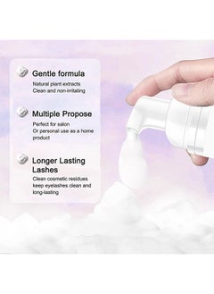 EELHOE 60ml Lash Shampoo For Lash Extensions 60ml Eyelash Extension Shampoo Eyelash Extension Foam And Brushes Eyelid Cleanser For Makeup Remover Paraben For Eyelash Extensions Salon And Home Use  - Image 4