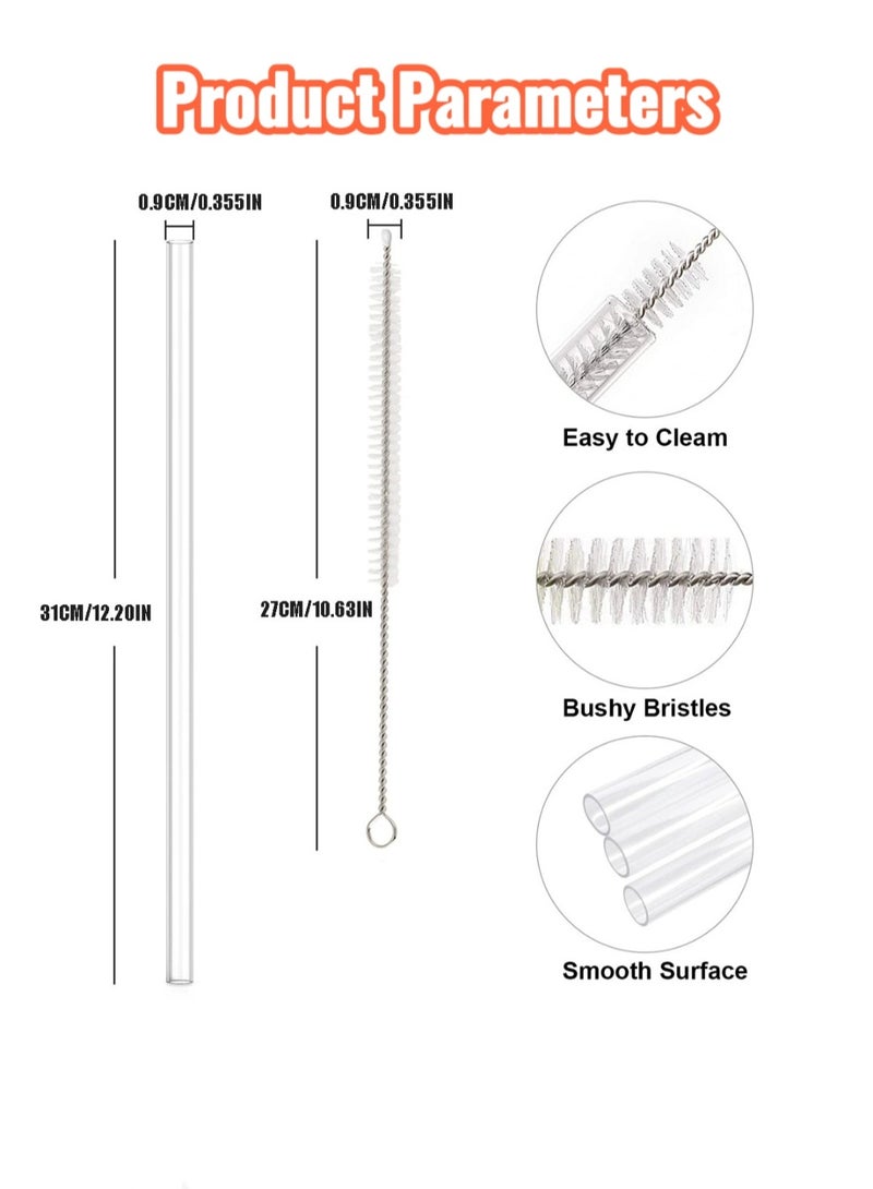 Stanley 1 transparent Tritan food grade drinking straws, suitable for Stanley 40 oz and 30 oz tumbler, Also Suitable for Hot Tea, Juice, and Coffee - 12 Inches Long with 1 Cleaning Brushes - Image 3