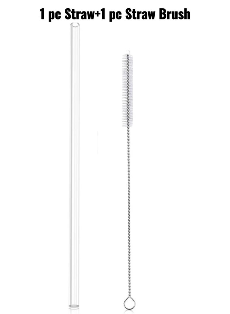 Stanley 1 transparent Tritan food grade drinking straws, suitable for Stanley 40 oz and 30 oz tumbler, Also Suitable for Hot Tea, Juice, and Coffee - 12 Inches Long with 1 Cleaning Brushes - Image 1