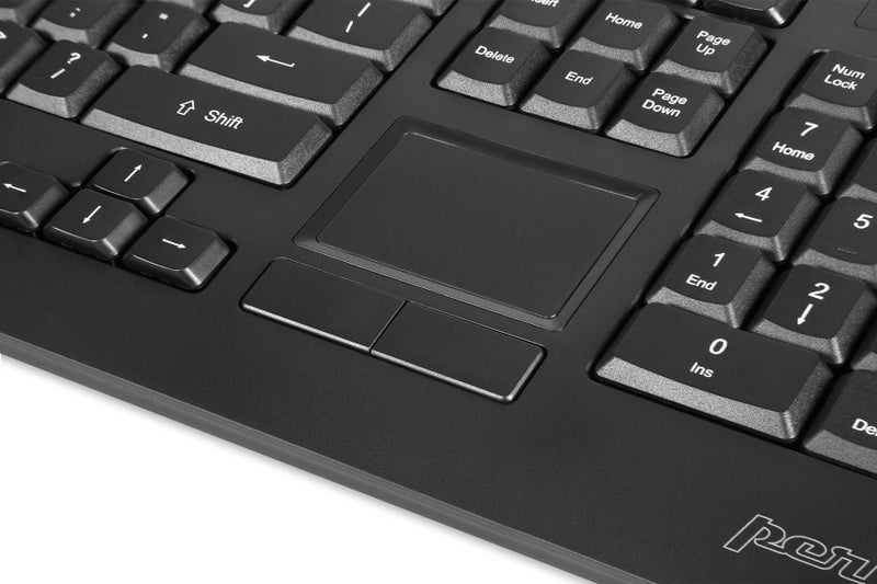 Perixx Periboard-313 Wired USB Backlit Keyboard with Touchpad, Full Size Layout, 3 Level LED Backlit Design, Black, US English Layout (11445) - Image 2