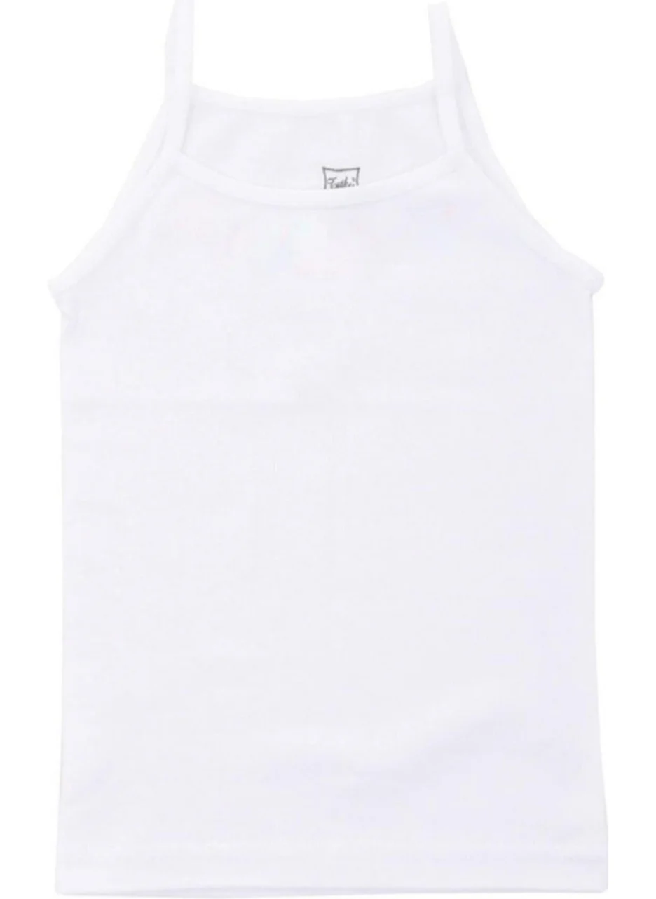 Tutku Girl's Satin-Tie Strap Undershirt 0187 - 6 Pieces