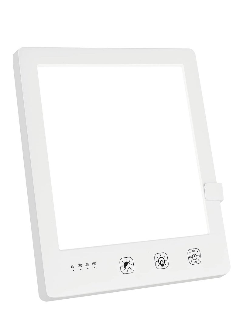 KASTWAVE - Light Therapy Lamp, Bionic Sun Lamp 2000-10000 Lux Portable Natural Sunlight LED Light Box, 3 Adjustable Brightness Levels Touch Control Timed LED Spectrum (6.31") - Image 1