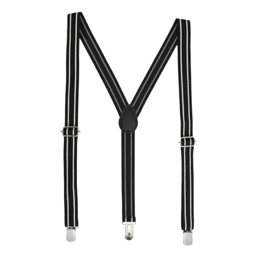 Kavove The Savvy Striped Black Suspender - Image 1