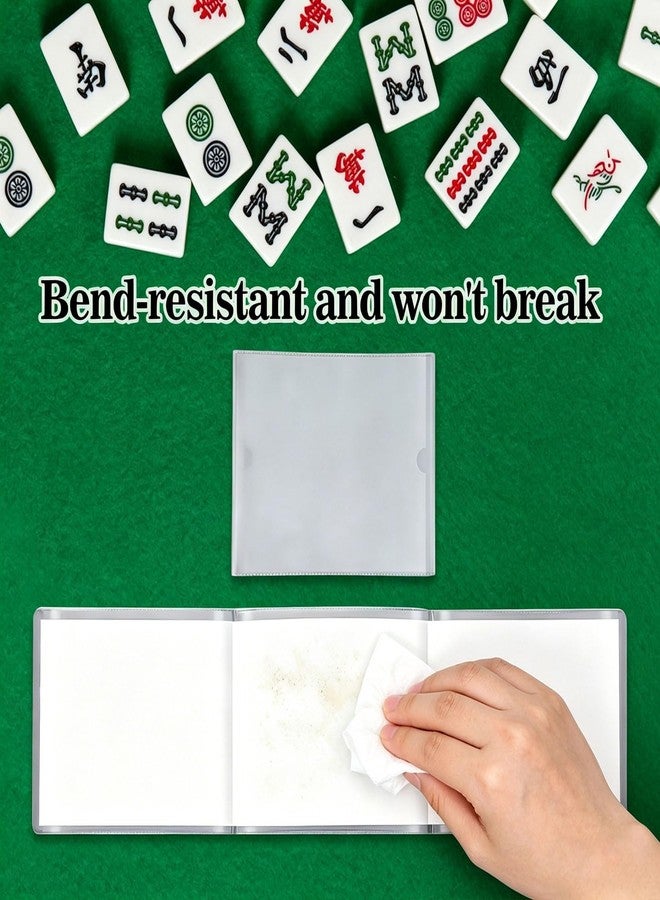 YOUDRN Mahjong Card Sleeve, 4 Pack Mahjong Card Protector Cover Fit Large Print Size(6 1/8”x4 3/4”) Clear Plastic Sleeves for Scorecard Mahjong Gifts and Accessories - Image 5