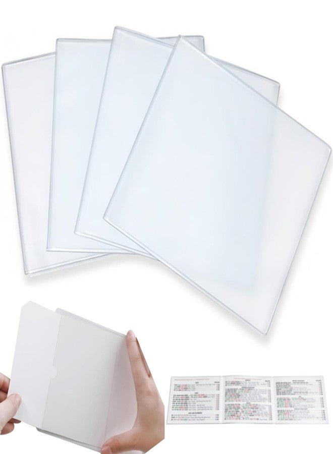 YOUDRN Mahjong Card Sleeve, 4 Pack Mahjong Card Protector Cover Fit Large Print Size(6 1/8”x4 3/4”) Clear Plastic Sleeves for Scorecard Mahjong Gifts and Accessories - Image 1