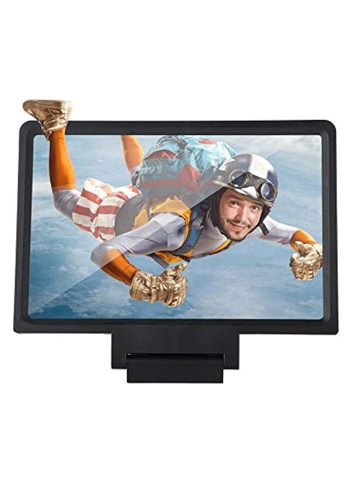 PROMASS Phone Screen Magnifier, Enlarge Mobile Screen 1.5X, Portable Amplifier for Watching Movies, Reading Books, Supports 3D, Compatible with Various Phones (Black) - Image 1