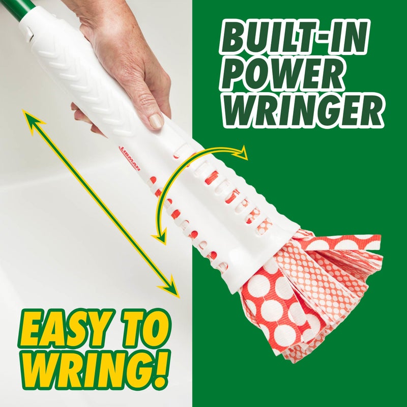 Libman Commercial Libman Wonder Mop Plus 3 Refills, Self-Wringing, Absorbent, Microfiber Floor Mop for Household Multi-Surface Cleaning, 3 Machine Washable Replacement Heads - Image 4