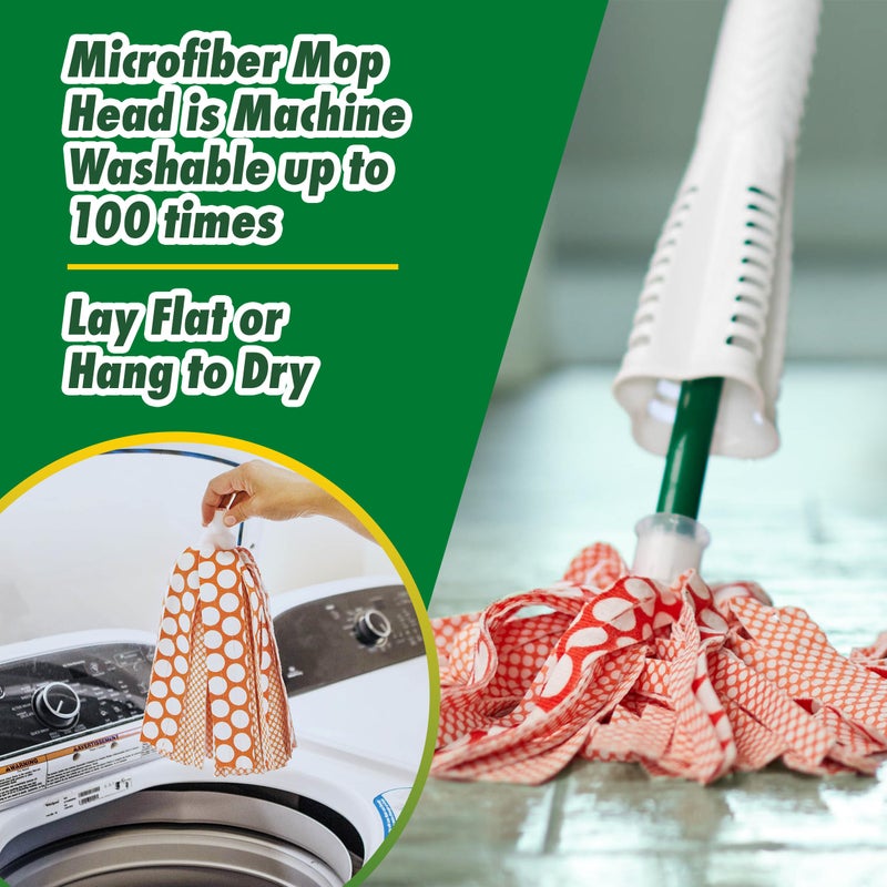 Libman Commercial Libman Wonder Mop Plus 3 Refills, Self-Wringing, Absorbent, Microfiber Floor Mop for Household Multi-Surface Cleaning, 3 Machine Washable Replacement Heads - Image 5