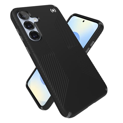 Speck Samsung Galaxy S25 Plus Case 13Foot Drop Protection NoSlip Grips Samsung S25 Plus Case Raised Bezel and Enhanced Buttons Presidio 2 Grip BlackSlate Grey Pack of 1 - Image 1