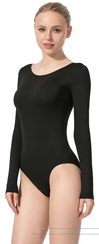 MOLLDAN Women Basic Dance Leotard Long Sleeve Adult Team Short Sleeve Ballet Leotard Tank Top Sleeveless Dancewear(4028-S-06) - Image 4