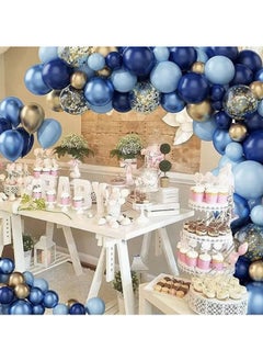 Zeemey 133 PCS Navy Blue Balloon Garland Arch Kit, Party Decorations Balloon Garland Kit with Gold Confetti Balloons and Gold Balloons for Birthday Wedding Baby Shower Bridal Shower Blue Theme Party  - Image 5