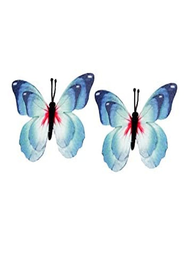KAVIN Butterfly Shape Claw Clip Hair Tie Pins Birthday Return Gift Item For Girls And Women Set Of 2 Hair Pins (Sky Blue Colour) - Image 1