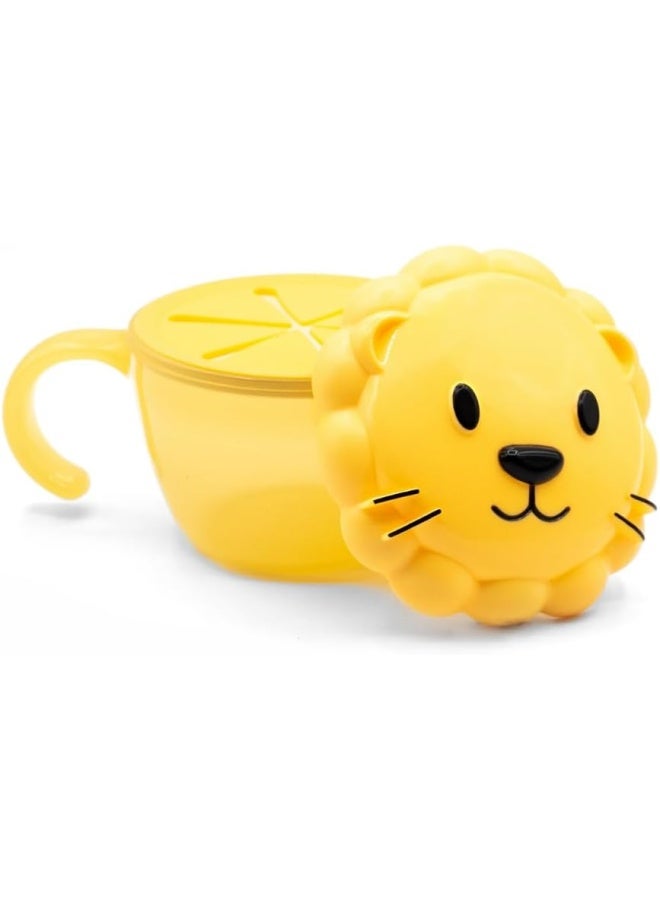 melii حاوية وجبات خفيفة مع مصيدة أصابع قابلة للإزالة للأطفال - تصميم أسد - Image 1