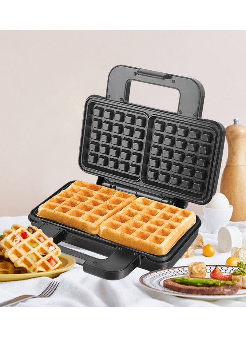 sokany Electric Waffle Maker 2 large pieces 1000 watts Non Stick Teflon plates SK-BBQ-225 Black  - Image 1