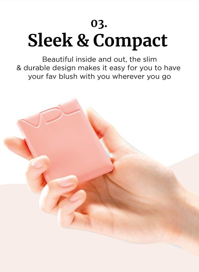 VDL Cheekstain Pastel Blush for Cheeks (Favorite Lavender, 0.2oz) - Lightweight, Velvet Powder Formula - Seamless, Long-Lasting, Natural-Looking Glow | Korean Makeup - Image 4