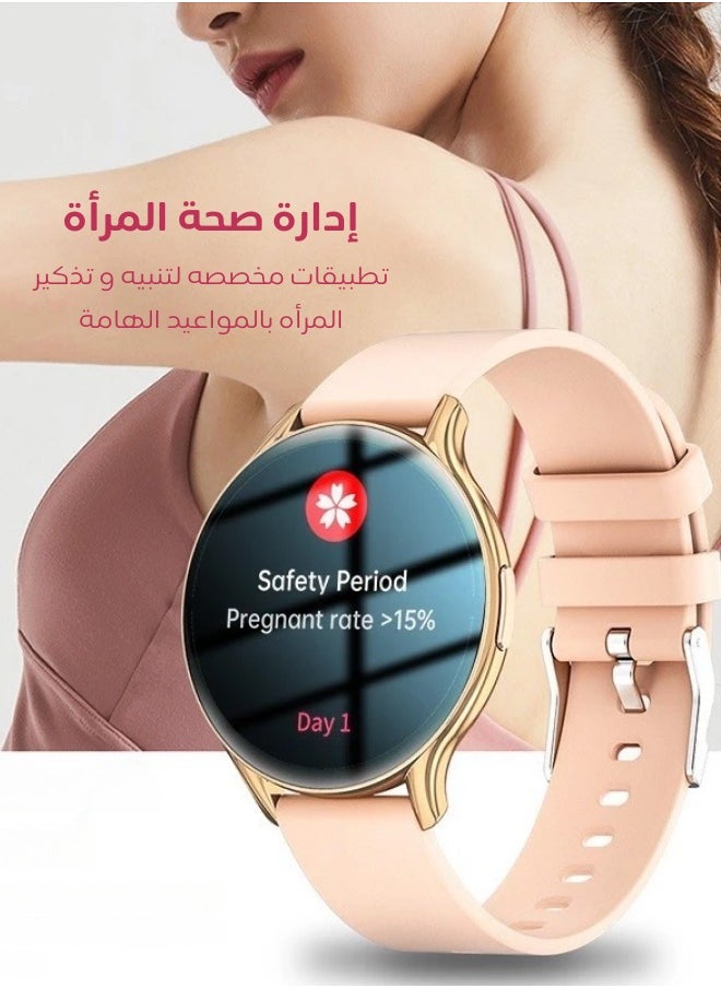 AOLON GTR2 AMOLED Always-on Display Bluetooth Talking Smartwatch Pink  - Image 1