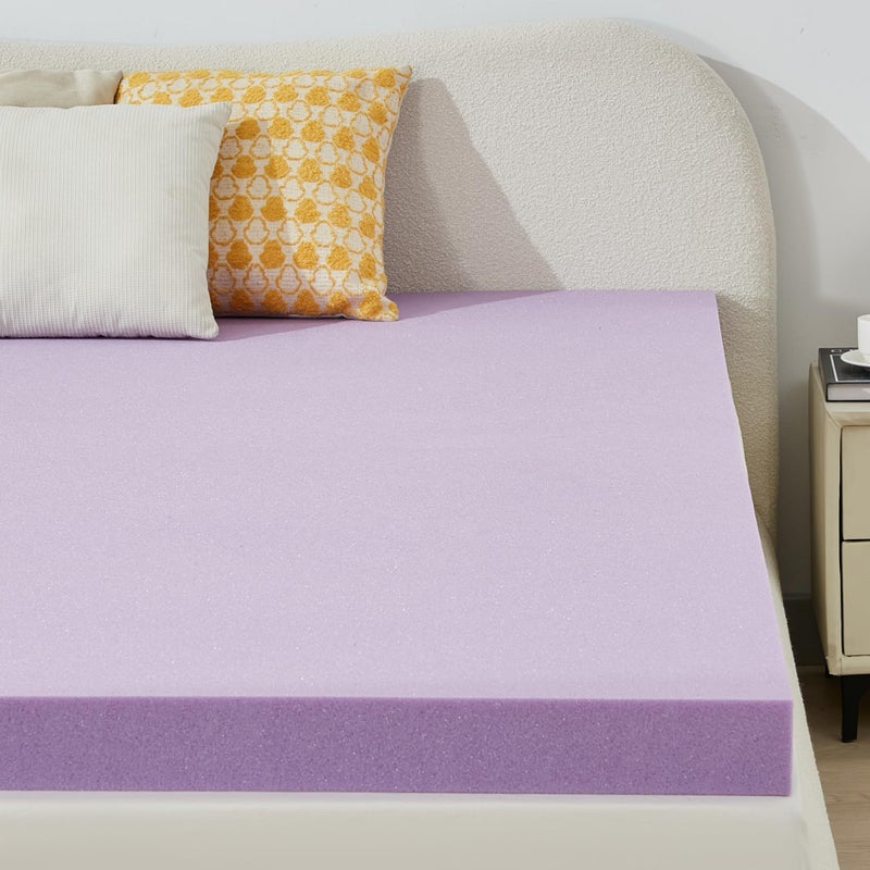 BDEUS 2 Inch Gel Memory Foam Mattress Topper Ventilated Soft Pressure Relieve Mattress Pad, Breathable Bed Topper, CertiPUR-US Certified, Twin Size - Image 1
