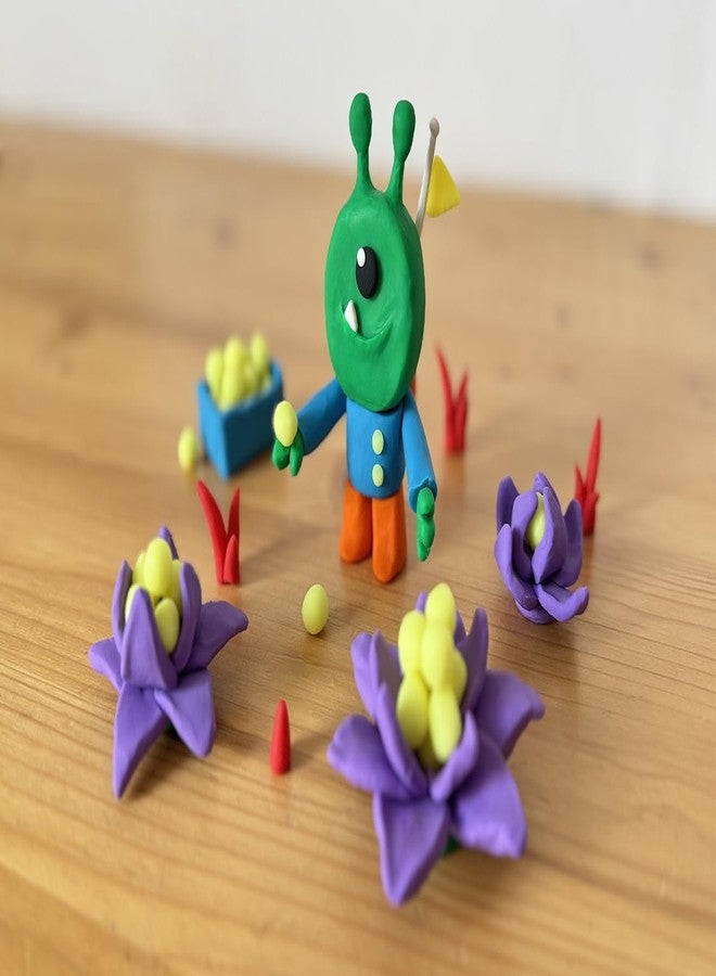 Jovi - Glow in The Dark, Non Drying Modeling Clay, Endlessly Reusable Plasticine, Set of 10 Bars (8 Basic Color + 2 Glow in The Dark), Each 1.75oz, for Arts and Crafts Projects - Image 5