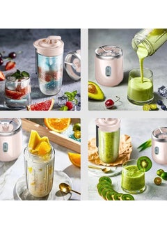 Portable Blender, Blender Juicer Juice Cup Fruit Blender Portable Fruit Cup, USB Rechargeable Personal Size Juice Cup, Personal Blender for Smoothies and Smoothies, 400ml Travel Juice Cup(Pink) - pzsku/ZD81A5889F7E8C7C62335Z/45/_/1733210036/7a522059-48af-40fc-be12-739086906d18