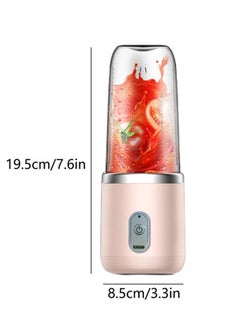 Portable Blender, Blender Juicer Juice Cup Fruit Blender Portable Fruit Cup, USB Rechargeable Personal Size Juice Cup, Personal Blender for Smoothies and Smoothies, 400ml Travel Juice Cup(Pink) - pzsku/ZD81A5889F7E8C7C62335Z/45/_/1733210136/1fe5ad81-6fb5-4c23-aa86-147cc9ebc687