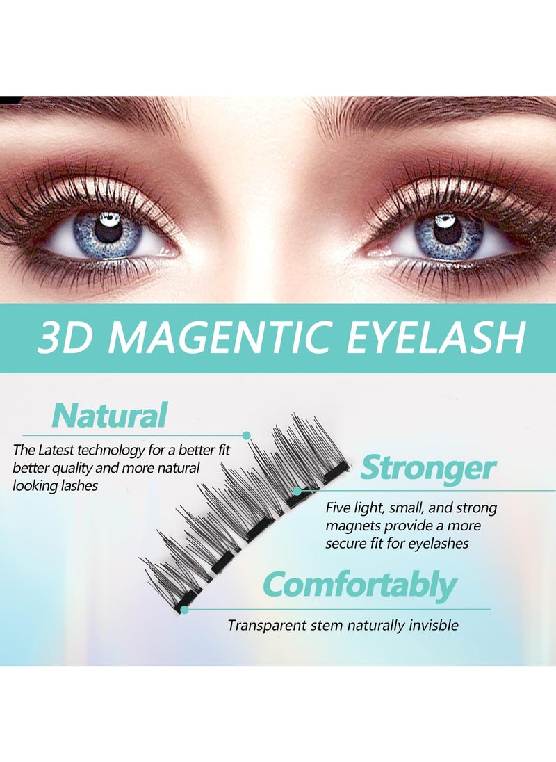 BONITO Magnetic Eyelashes, Reusable False Eyelashes Without Eyeliner, Magnetic Eyelashes Natural Look with Applicator, Portable Waterproof No Glue Eyelashes for Women (Black)  - Image 4