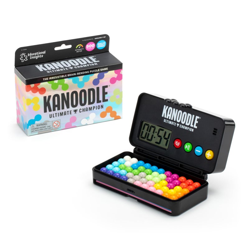 Educational Insights Kanoodle Ultimate Champion - 3D Brain Teaser Puzzle with Timer, Handheld Travel Games & Toys for Single Player, Challenging Logic Puzzles & Gifts for Kids, Teens & Adults Ages 7+ - Image 1