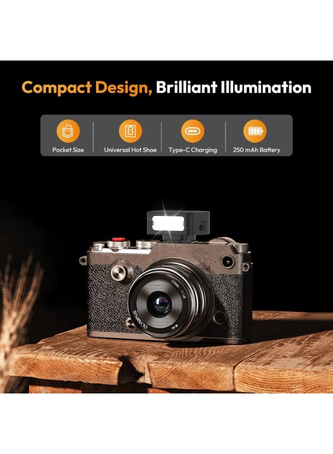 ULANZI SL01 Mini Camera Flash, GN8 6500K Mini Flash Speedlite, 4 Power Levels, Compatible with Sony ZV-1/ZV-E10/Canon/Nikon/Fuji/Panasonic/Leica/Olympus, 【Not Fits Sony ZV-1F】 - Image 5