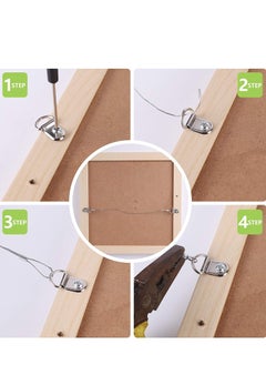 KASTWAVE 50 Pack D Ring Picture Frame Hanging Hangers with Screws for Picture Hanging, Home Decoration, Artwork, Picture Frame Hook, Photos, Mirrors, Hanging Clock  - Image 2