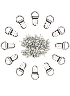KASTWAVE 50 Pack D Ring Picture Frame Hanging Hangers with Screws for Picture Hanging, Home Decoration, Artwork, Picture Frame Hook, Photos, Mirrors, Hanging Clock  - Image 1