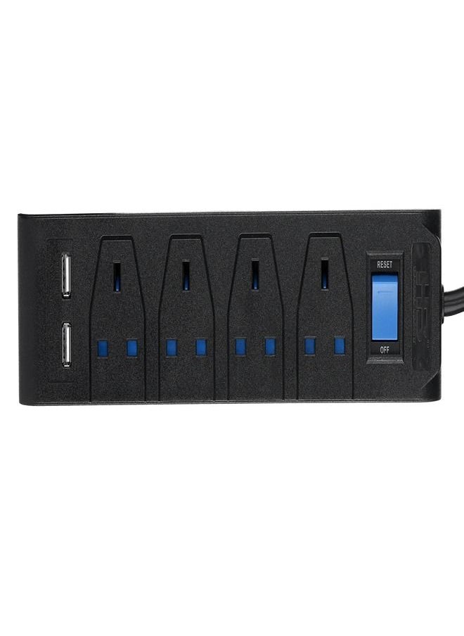 HOMEBEST Power Extension Cord 4 Sockets 5 Meter Black  - Image 1