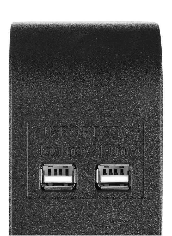 HOMEBEST Power Extension Cord 4 Sockets 5 Meter Black  - Image 2