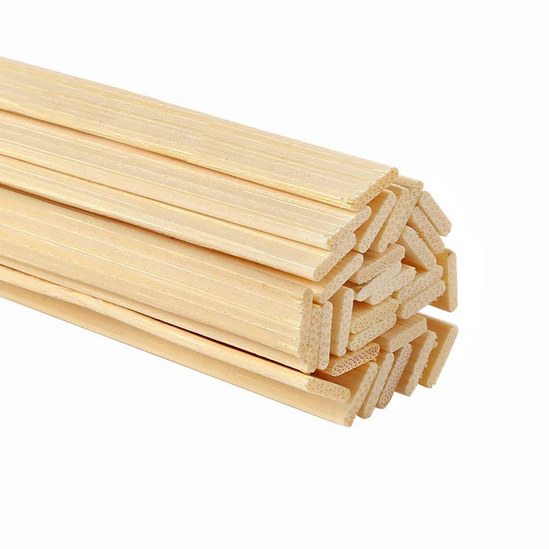 Pllieay 30 Pieces Bamboo Sticks Wooden Craft Sticks Extra Long Sticks for Crafting (15.7 Inches Length × 3/8 Inches Width) - Image 1