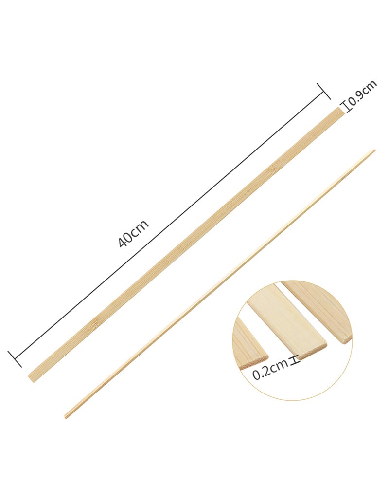 Pllieay 30 Pieces Bamboo Sticks Wooden Craft Sticks Extra Long Sticks for Crafting (15.7 Inches Length × 3/8 Inches Width) - Image 2