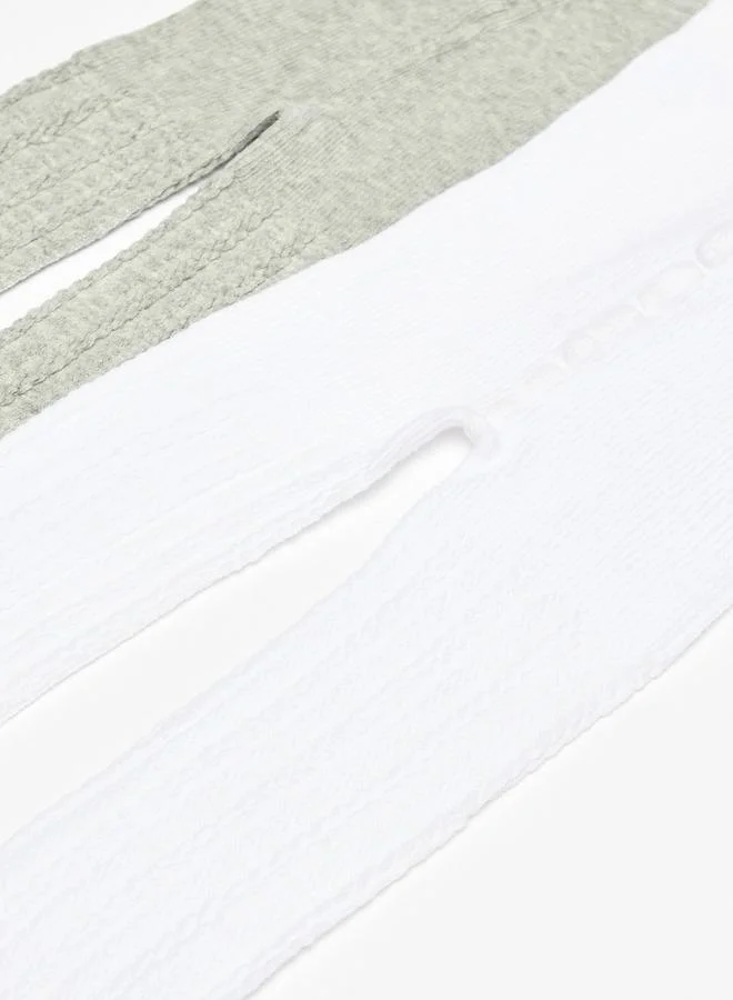 Little Missy MULTICOLOUR Textured Tights - Set Of 2 for Women | Best Price UAE